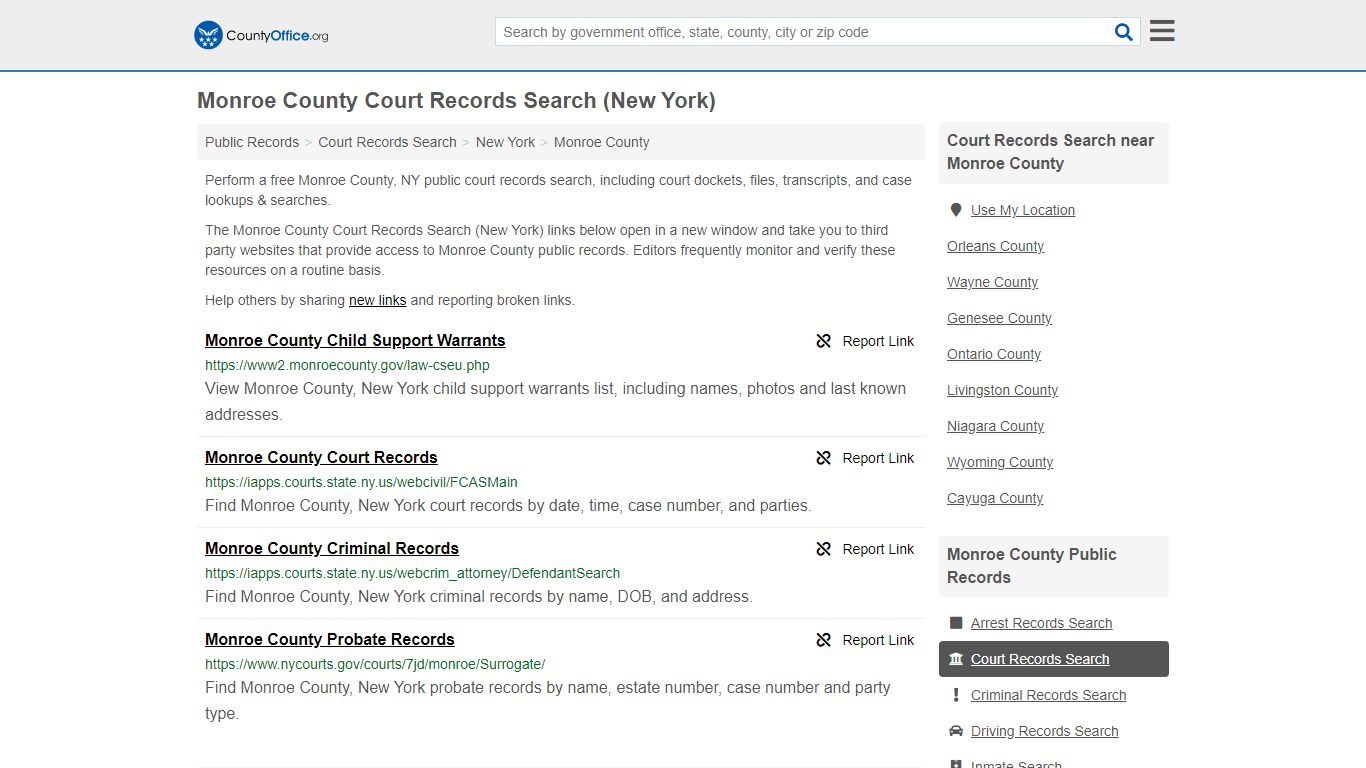 Court Records Search - Monroe County, NY (Adoptions ...